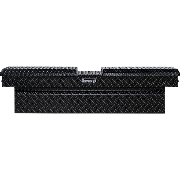 Buyers Products 23x27x71 Inch Gloss Black Diamond Tread Aluminum Gull Wing Truck Box 1720423 - main